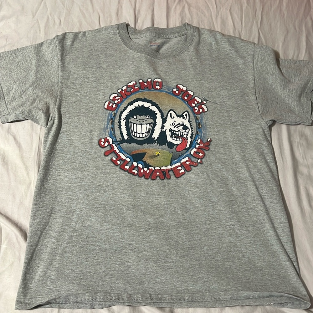Eskimo Joes Stillwater Oklahoma Gray Shirt Size Large